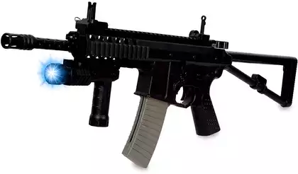 Автомат пластмассовый KAC PDW 70см + фонарик 1977-1