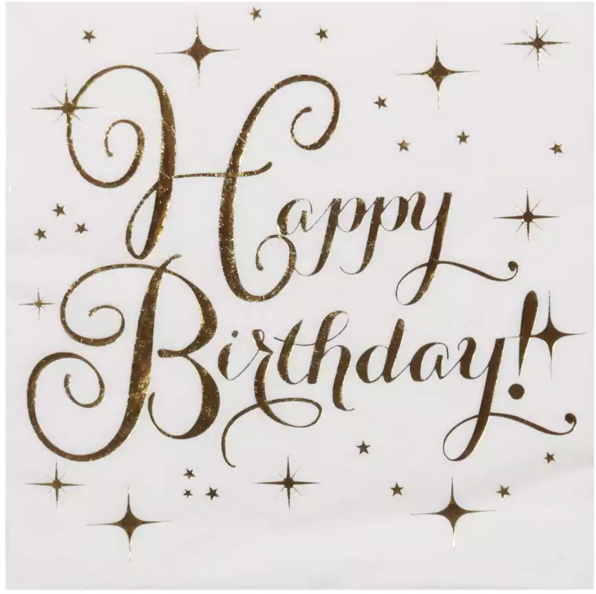 Салфетки бумажные Happy Birthday 33*33 см 20 шт