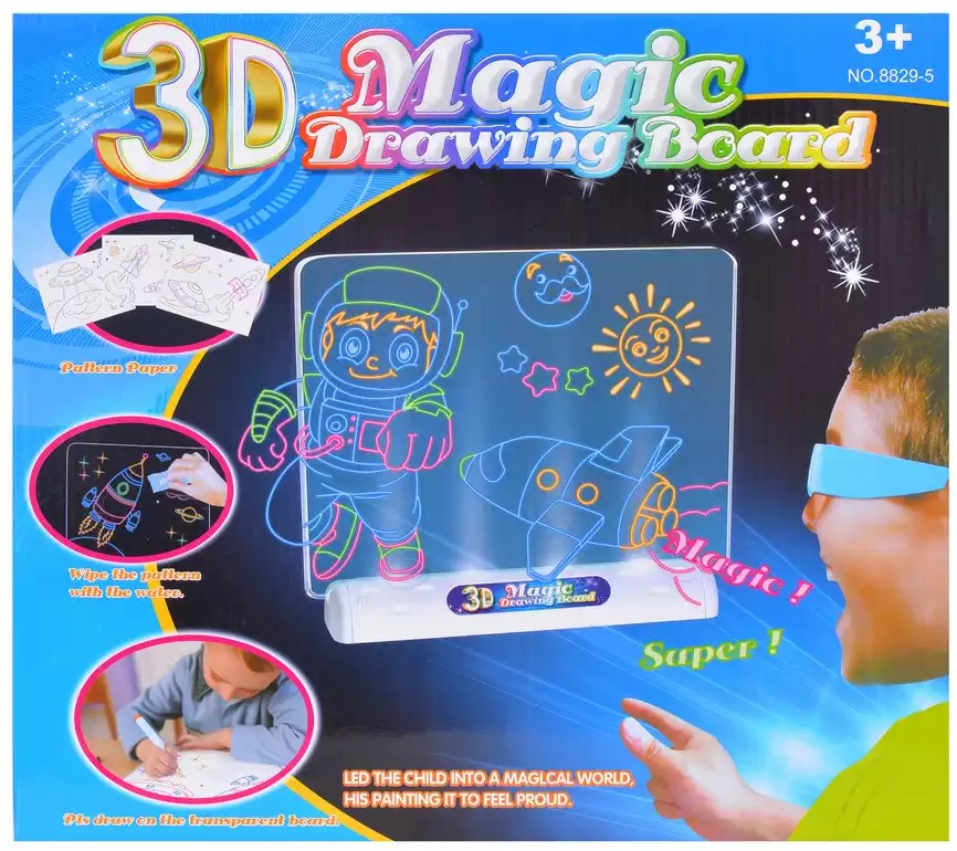 Доска для рисования с очками 3D Космос 8829-5
