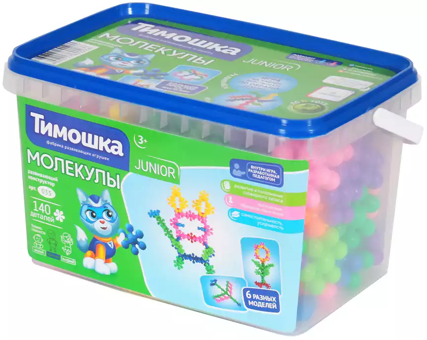 Конструктор Молекулы 140 дет.Тимошка