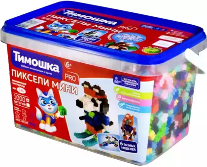 Конструктор Пиксели мини 1000 дет.Тимошка