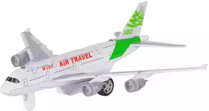 Модель самолета AIRBUS A380 1:300 (17,5см) свет, звук, инерция 19870