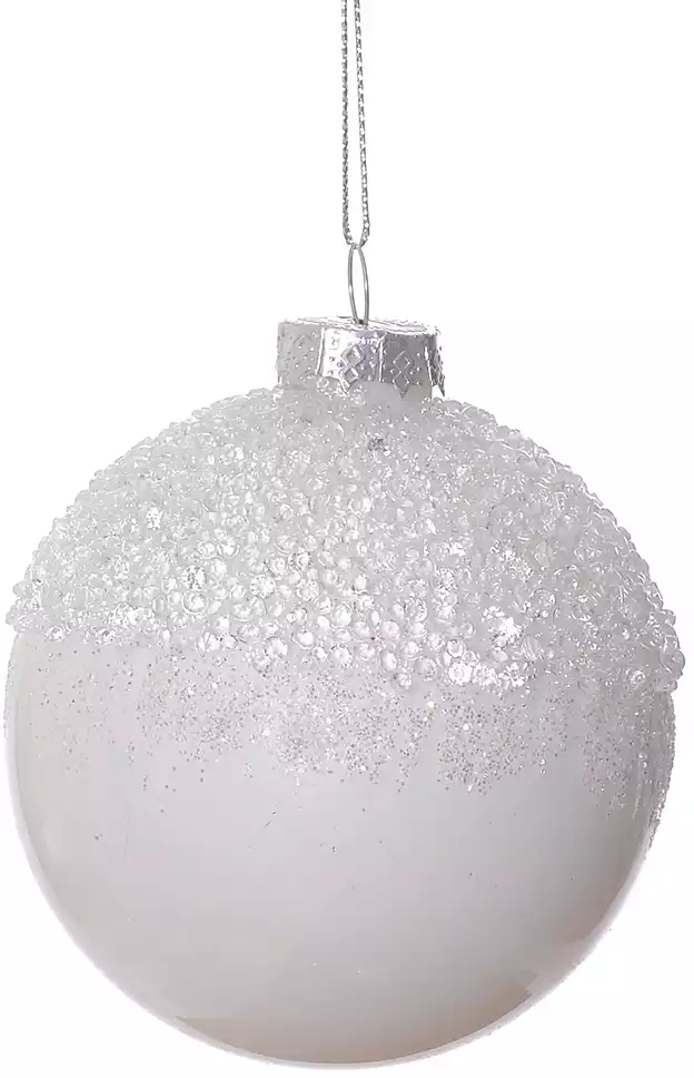 Новогодний шар стекло 8 см 069277