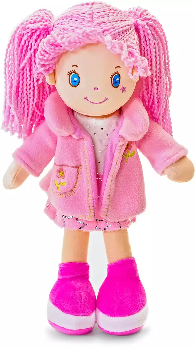 Мягкая игрушка кукла Lilu в фиолетовом платье