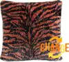 Мягкая подушка Тигр с пайетками 40*40 см WCH9129-40