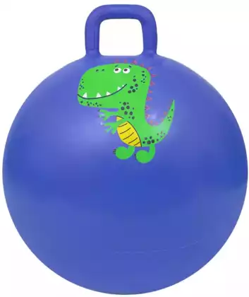 Мяч с ручкой 55 см синий с Динозавром