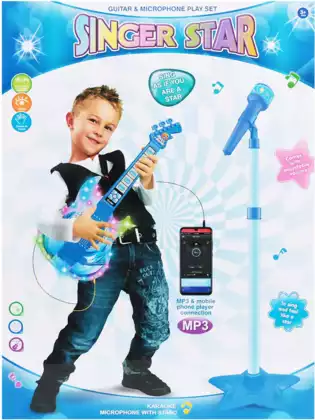 Игрушка музыкальная Гитара с микрофоном HD-776