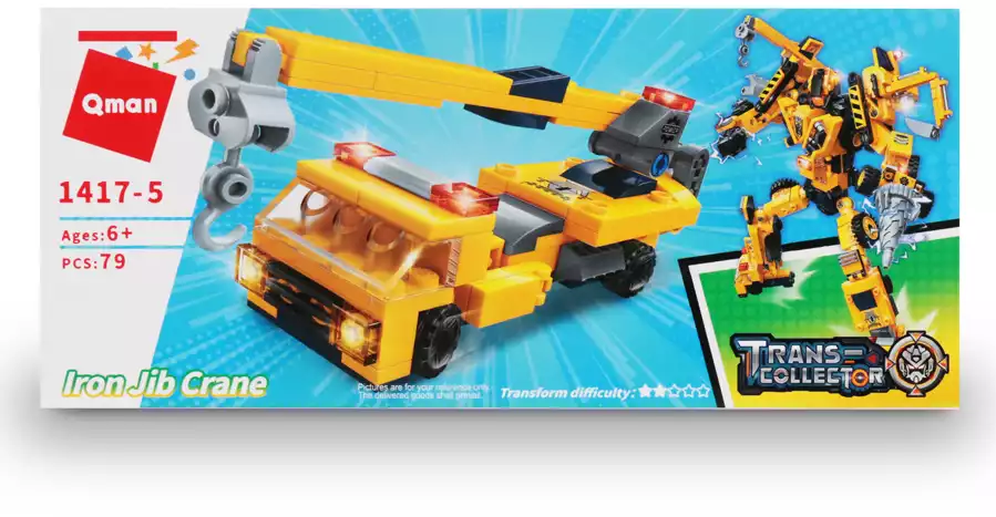 Конструктор блочный Робот-трансформер 6 в 1 1417 Qman 73-90 дет.
