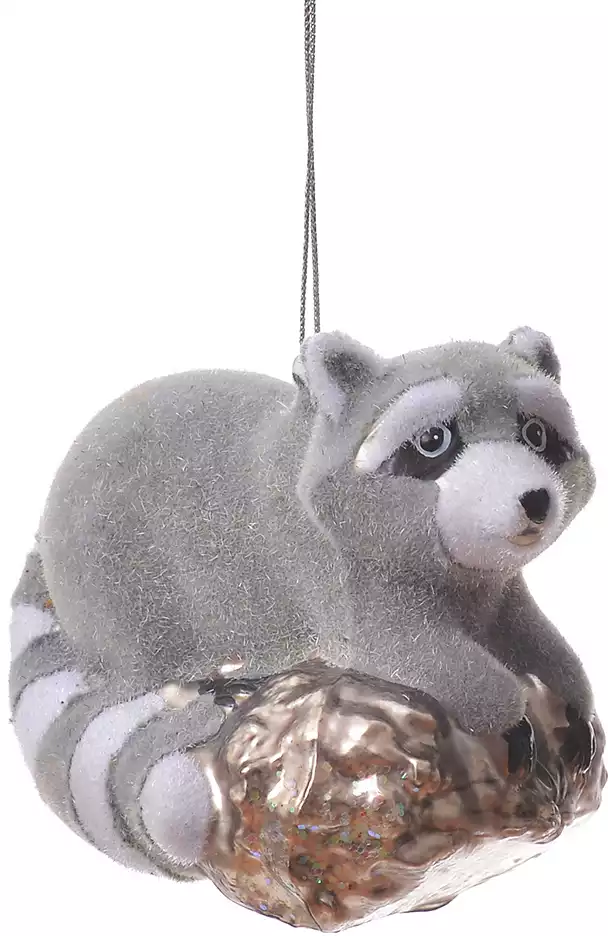 Новогодняя фигурка 9,4 см Енот стекло Y141695