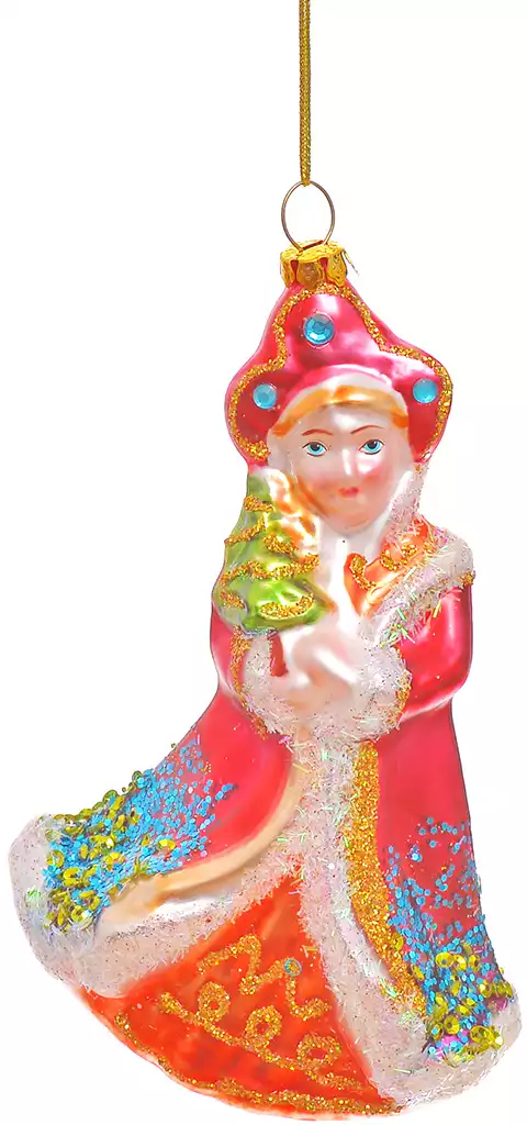 Новогодняя фигурка 15 см стекло Y120715