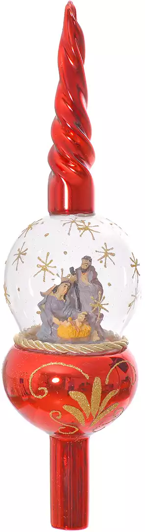 Новогодняя верхушка 34 см стекло 817040