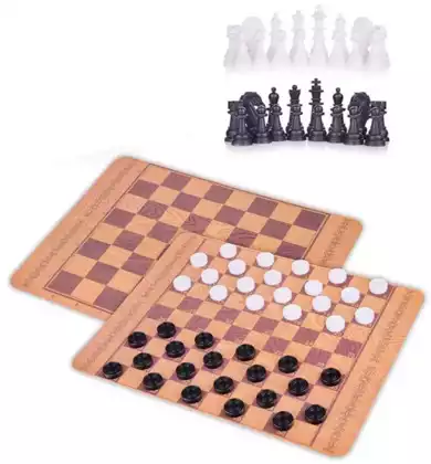 Набор игр Шашки классические, Шашки стоклеточные, Шахматы 03873 Десятое королевство