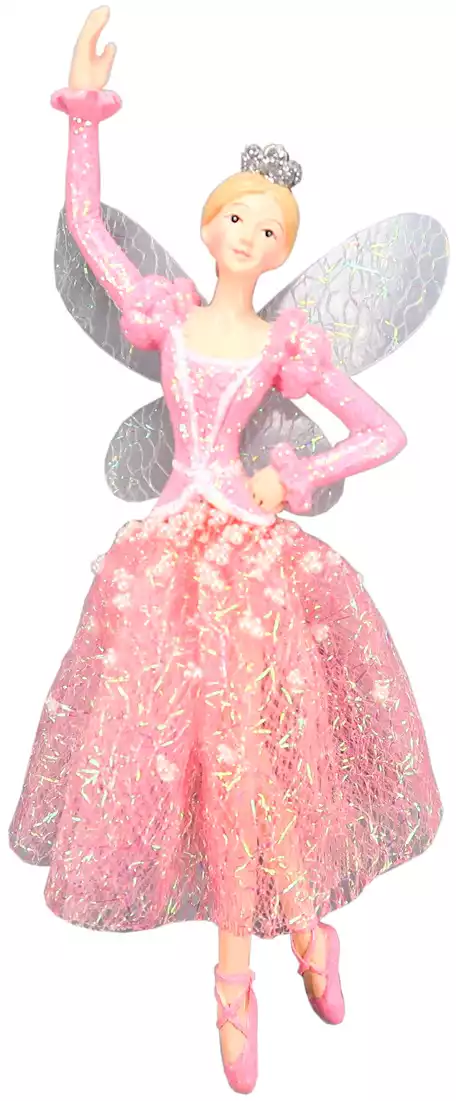 Новогодняя фигурка фея в розовом 207981