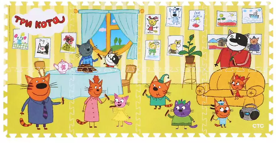 Коврик-пазл ТРИ КОТА FS-3CATS Играем вместе