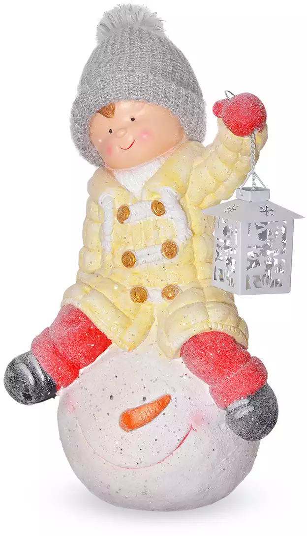 Декоративная фигурка Мальчик с фонариком 48 см