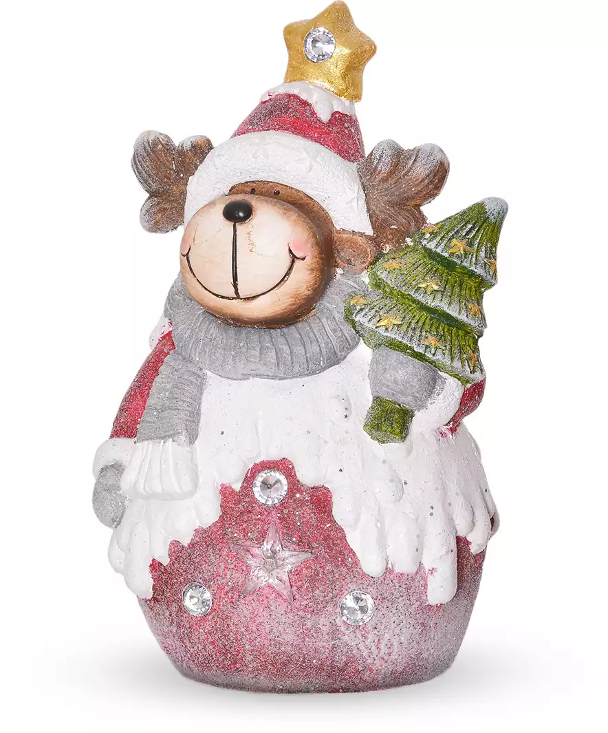 Декоративная фигурка Олень с ёлкой 39 см