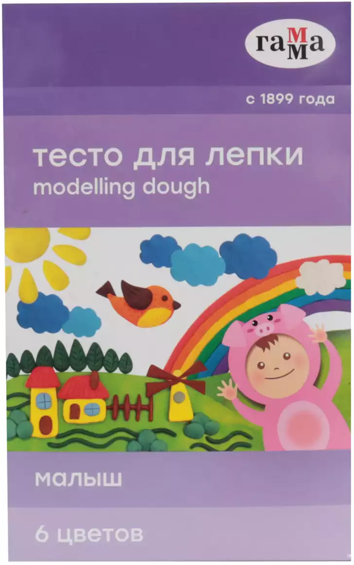 Тесто для лепки 6 цв Малыш