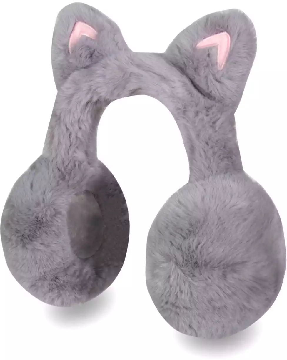 Мягкие Наушники Кошка серые 98014-1