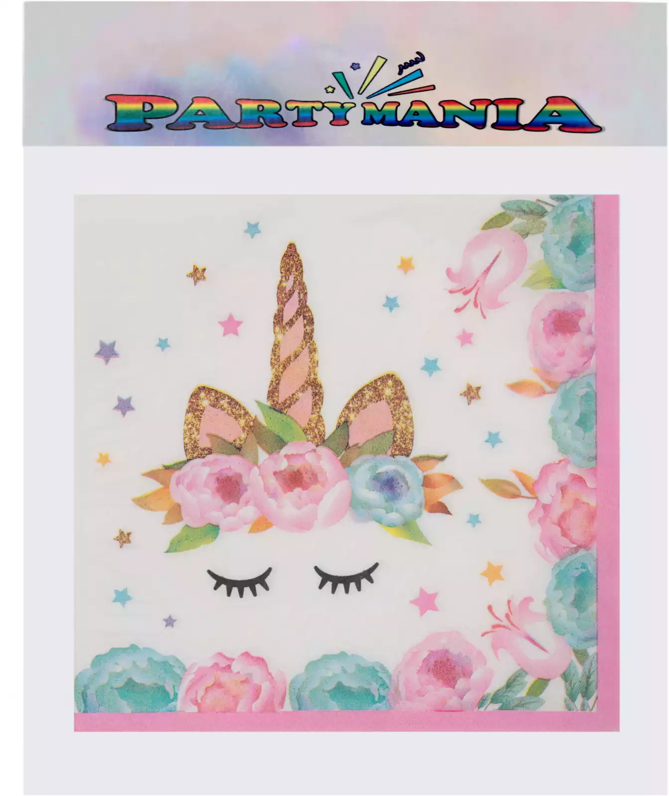 Салфетки бумажные Единорог 33*33 см 20 шт