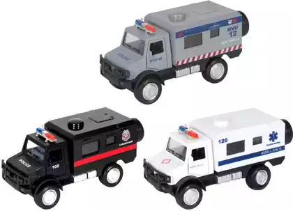 Модель машины Грузовик Mercedes (13см) свет, звук, Инерционный механизм в ассортименте 6066R-12D