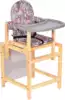 Стул для кормления Вилт Сердечки СТД07 13/11, Серый