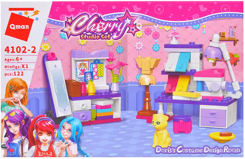 Конструктор блочный Дизайнерская студия 4102-2 122 дет. Qman