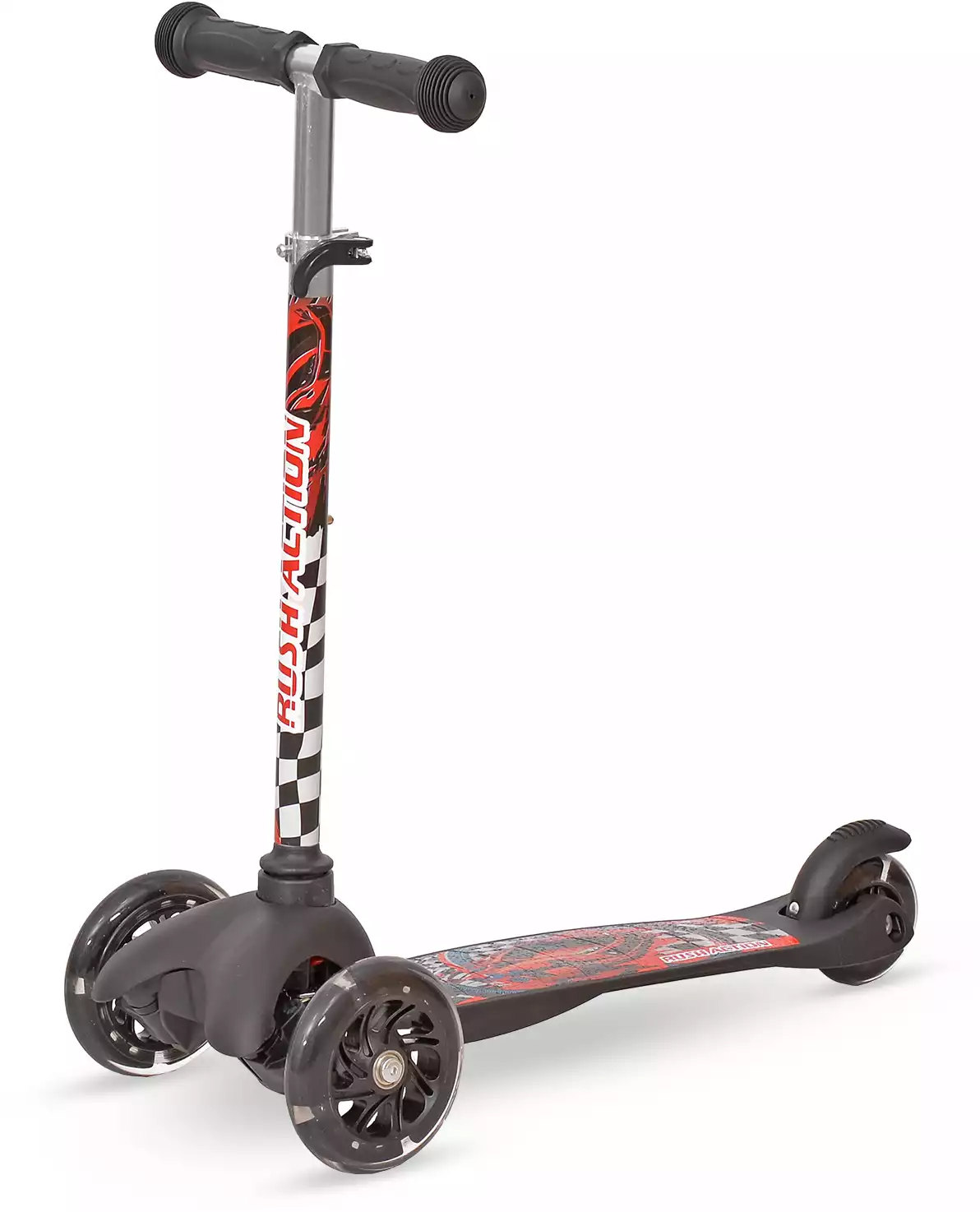 Самокат детский 3-х колесный RUSH ACTION
