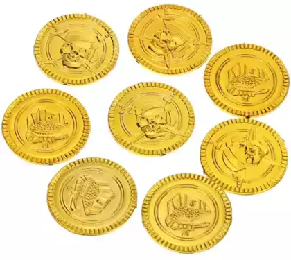 Набор пирата 100 золотых монет 55907