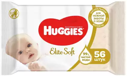 Влажные салфетки Huggies Элит Софт б/отдушин (56шт)