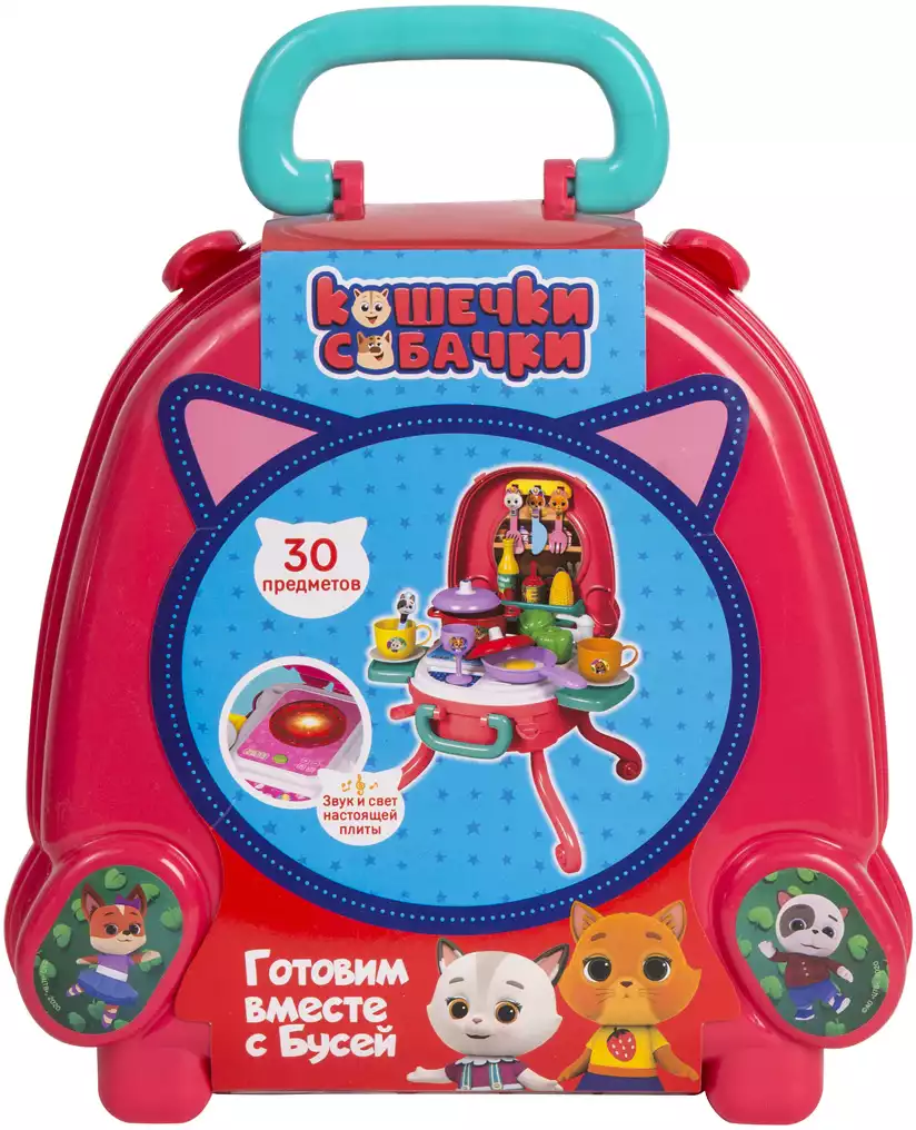 Игровой модуль Кухня 38430 Кошечки-Собачки свет и звук 30 предметов
