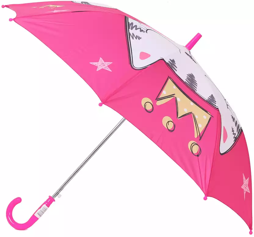 Зонтик розовый с кошкой 215-209