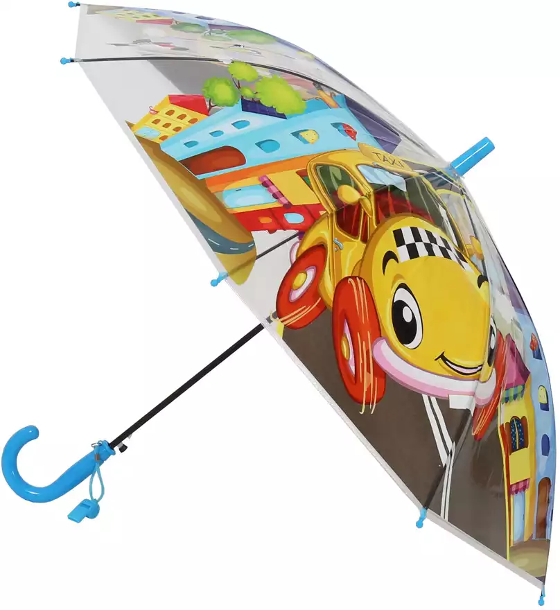 Зонтик прозрачный с машиной-такси 215-261