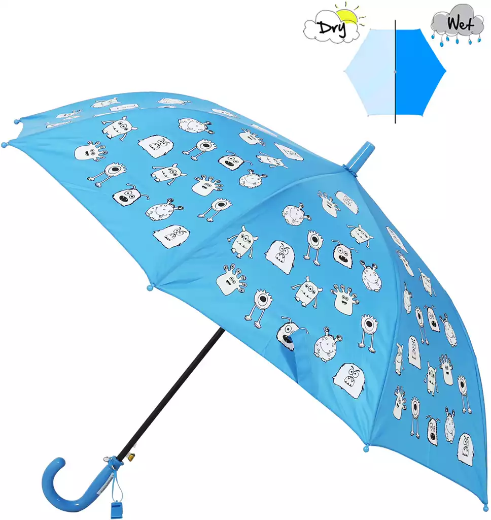 Зонтик голубой с монстрами , меняет цвет под водой 509-284 купить в Ижевске  - интернет магазин Rich Family