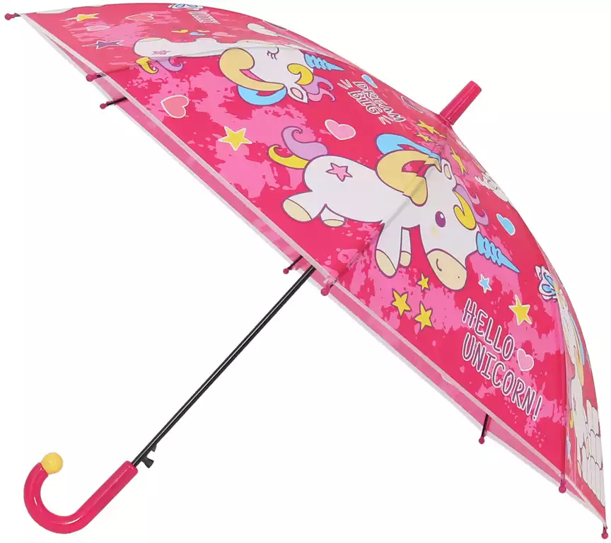 Зонтик розовый с единорогом 2006