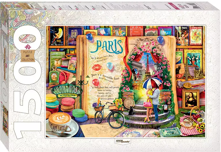 Пазл 1500 эл. Париж. Жизнь — открытая книга STEPpuzzle