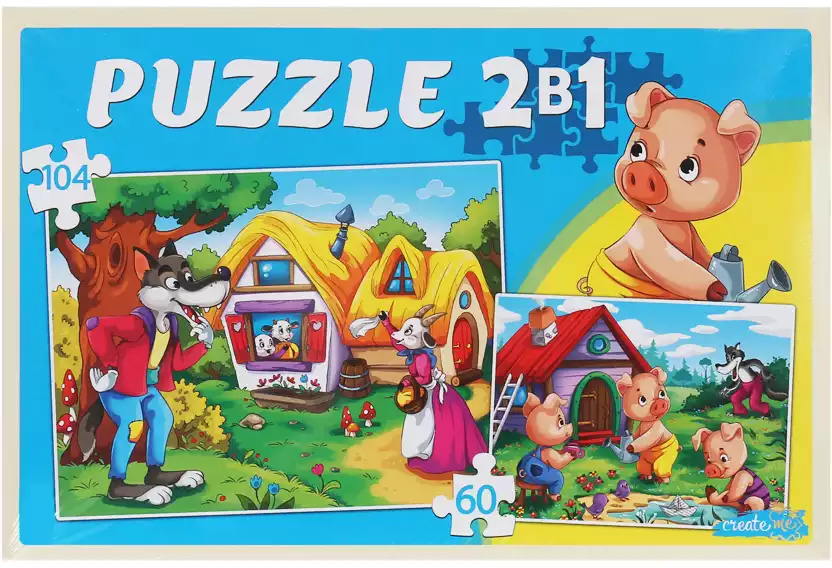 Пазл 60 и 104 эл.Любимые сказки П-0681 Рыжий кот