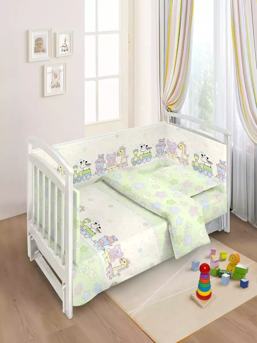 Комплект в кроватку Fun Ecotex Паровозик
