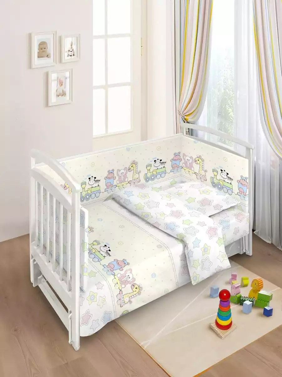 Комплект в кроватку Fun Ecotex Паровозик