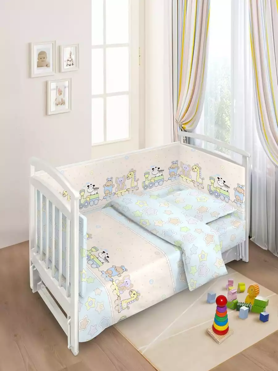 Комплект в кроватку Fun Ecotex Паровозик