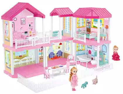Дом для куклы 668-3WB 6 комнат с мебелью