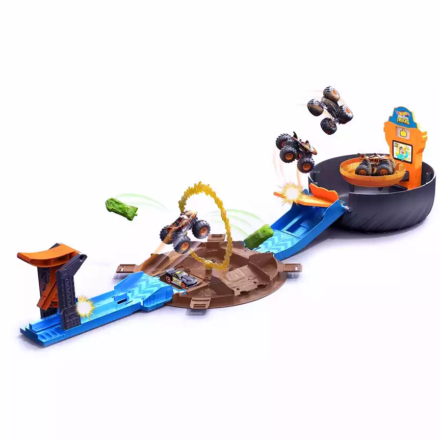 Игровой набор Hot Wheels Монстр трак Автотрек Трюковая арена GVK48