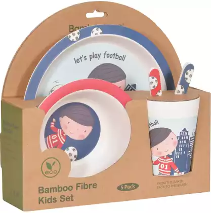 Набор детской посуды из 5 пр., бамбуковое волокно DS50443BF(S/5) Футбол Bambooware