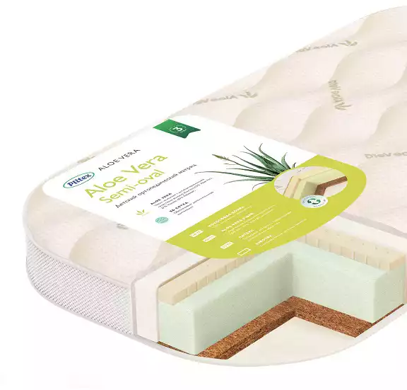Детский матрас Плитекс Aloe vera Semi-oval АВ-20/2 для кровати Элипс СКВ 344001