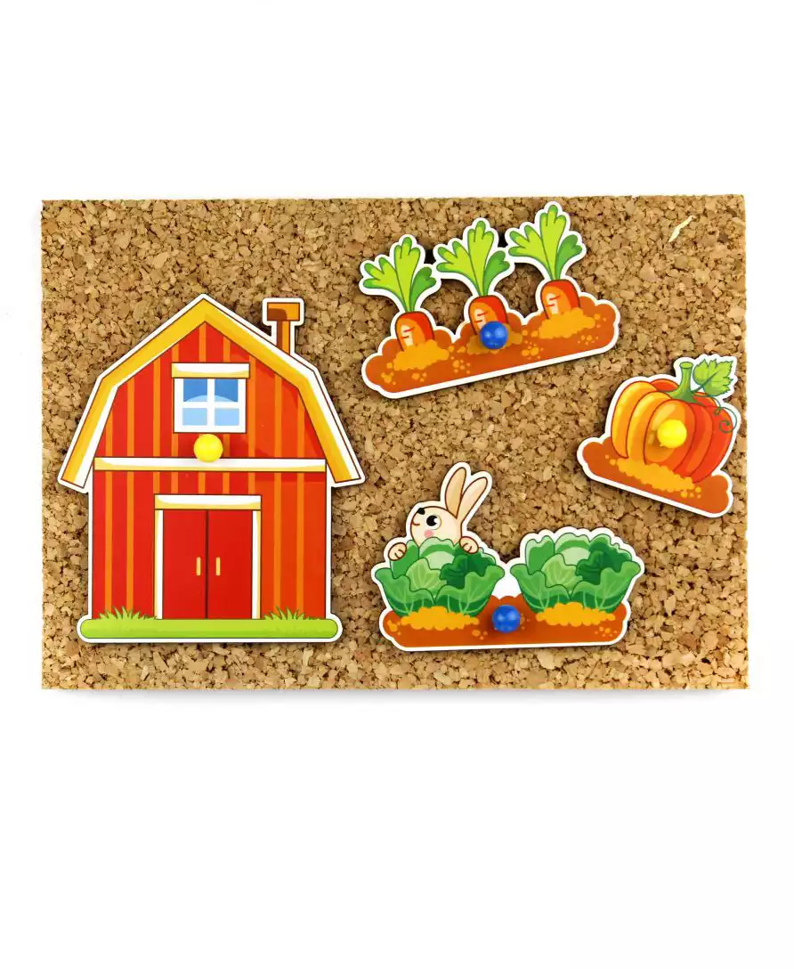 Игра Веселые гвоздики 118111 Ферма Woodlandtoys