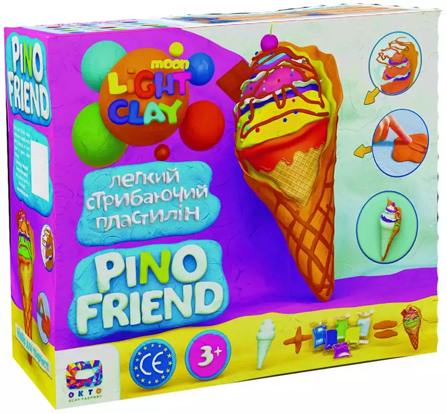 Пластилин лёгкий прыгающий ФФ70039 Pino Friend Айси ТМ Moon Light Clay