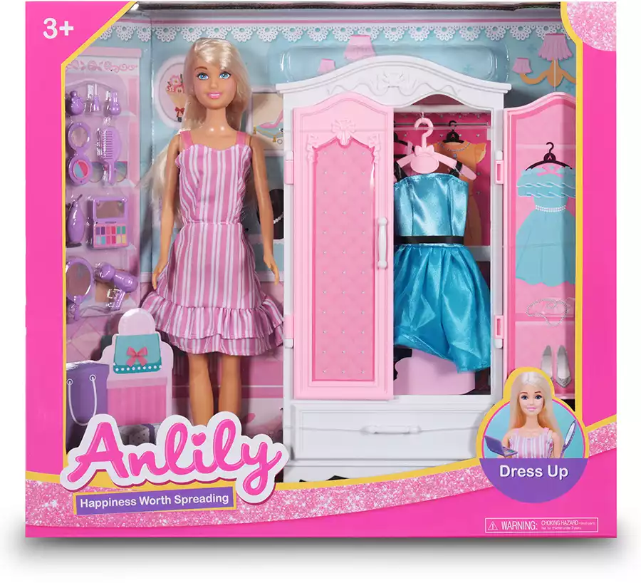 Кремовое платье для куклы Барби