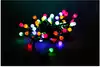 Светодиодная гирлянда НИТЬ 3,8 м 30 цветных LED ламп шишки, зеленый провод,IP20, от сети