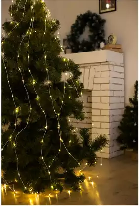 Светодиодная гирлянда 2,1 м 16 нитей 672 LED ламп