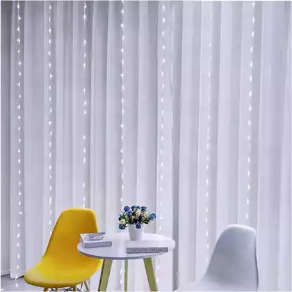 Светодиодная гирлянда ДОЖДЬ 1,5х1,5 м 240 белых LED ламп от сети