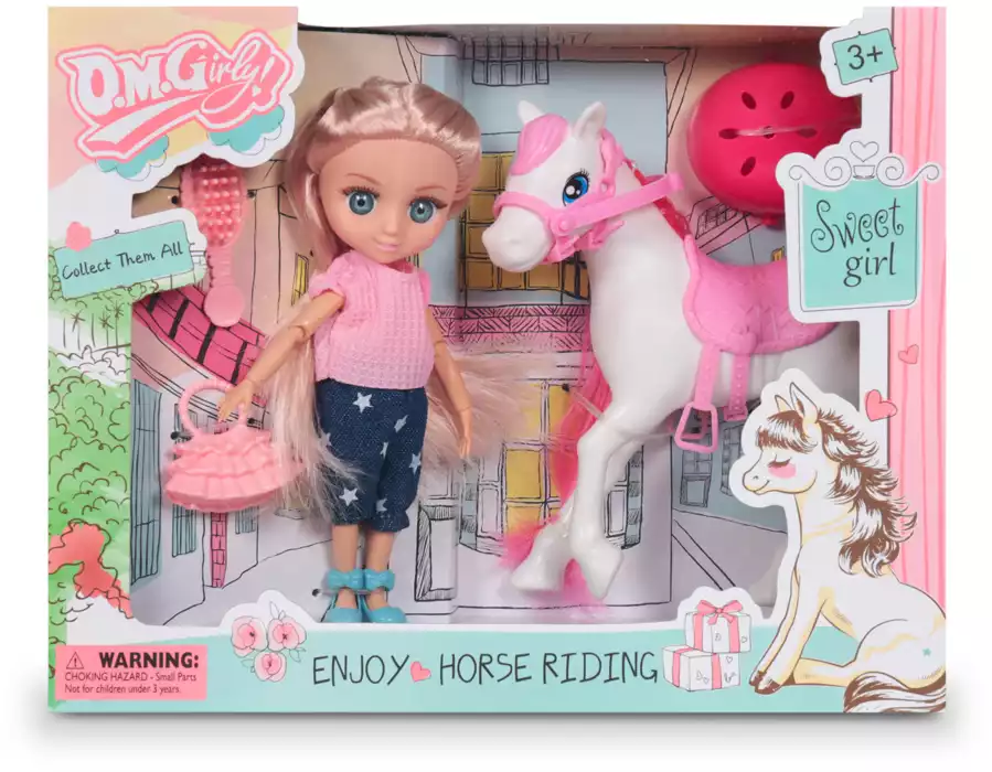Кукла 58003WB с лошадкой и аксессуарами